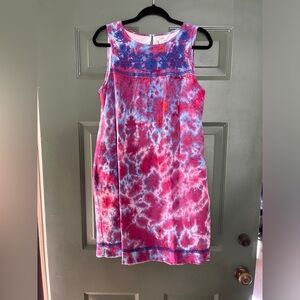 J Crew Tie-Dye Sleeveless Dress with pockets